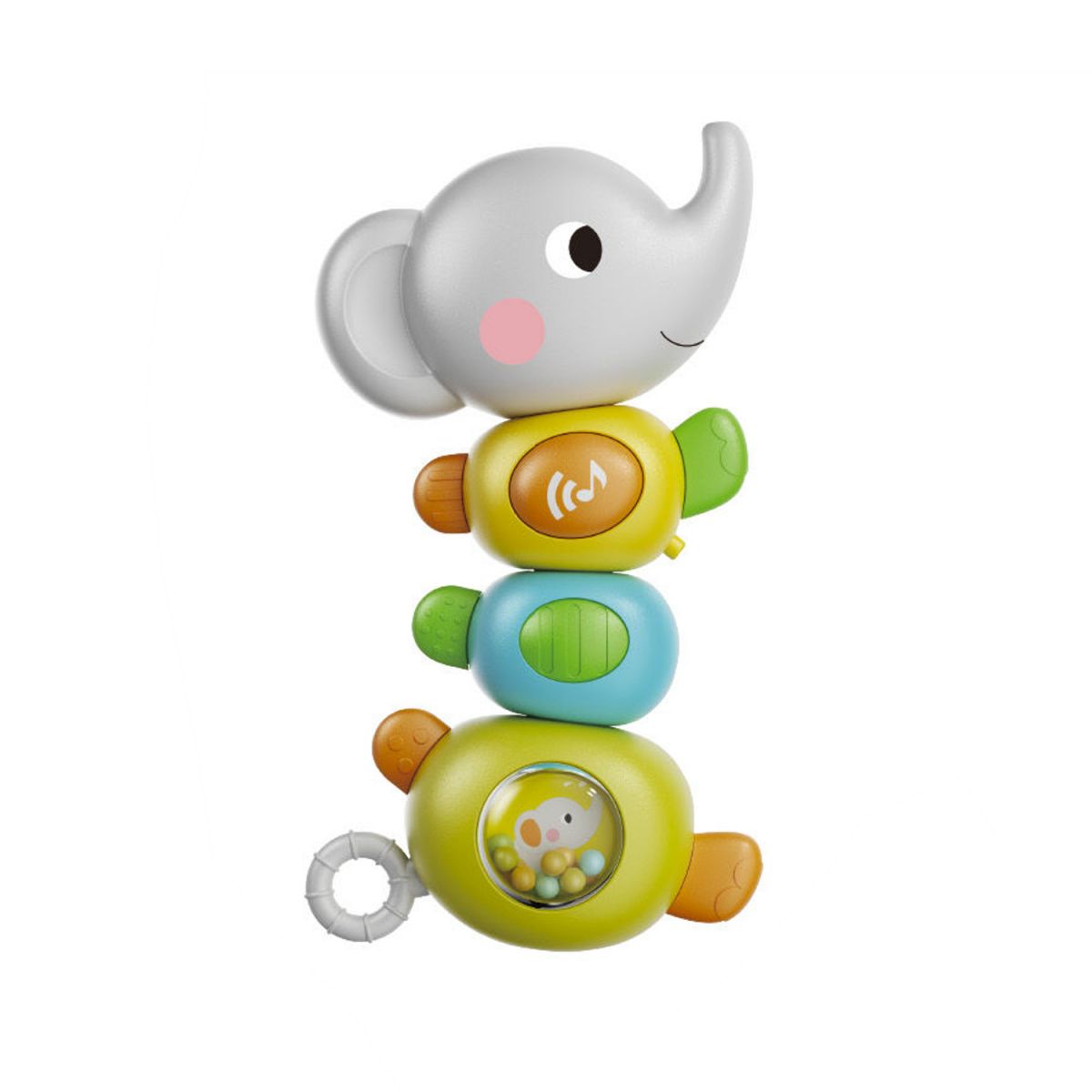 Брязкальце WToys, ОЗВУЧУВАННЯ УКРАЇНСЬКОЮ МОВОЮ, підсвічування, пісні, тріскачки, обертальні елементи, прорізувач (СЛОН)  фото 3