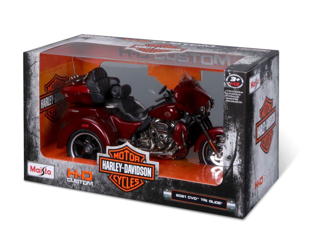 Мотоцикл іграшковий Harley-Davidson Motorcycles 2021 CVO Tri Glide, масштаб 1:12  фото 3