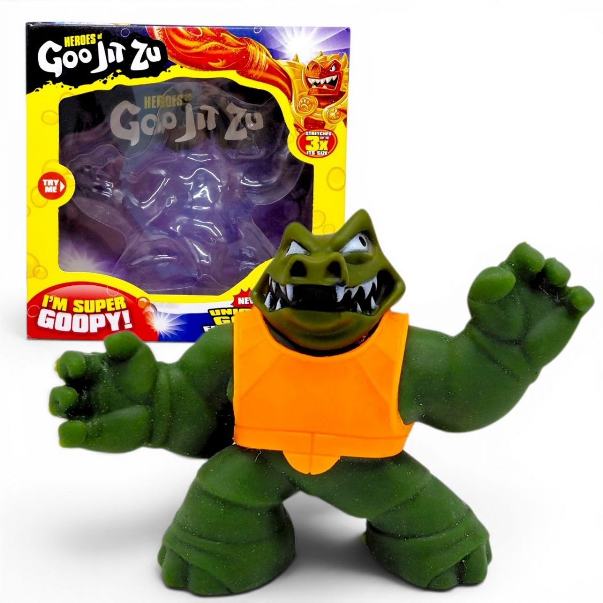 Іграшка-тягучка "Heroes of Goo Jit Zu" КРОКОДИЛ (зелений)  фото 1