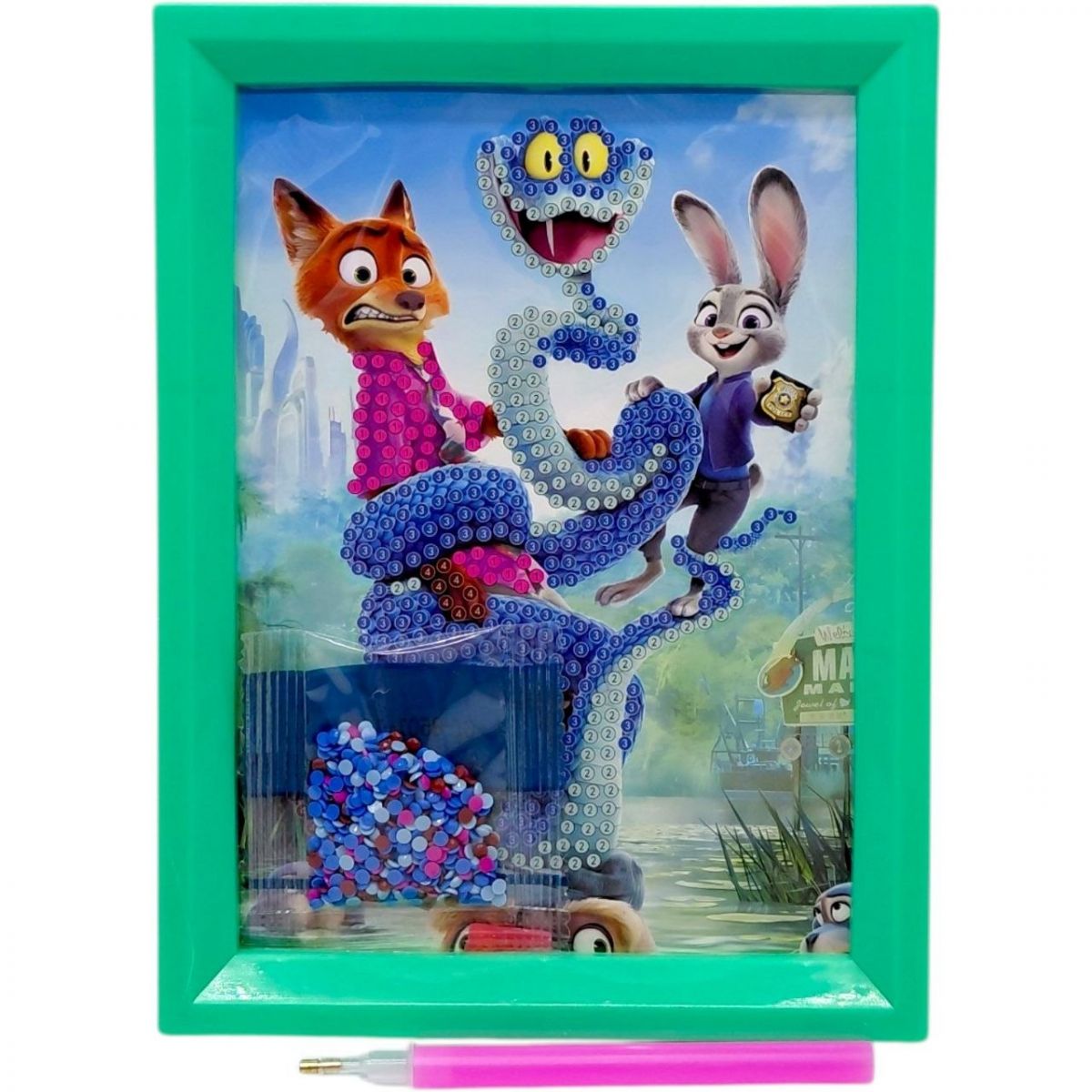 Алмазная мозаика "Зверополис  / Zootropolis" (ЗЕЛЕНЫЙ ВИД 2)  фото 1