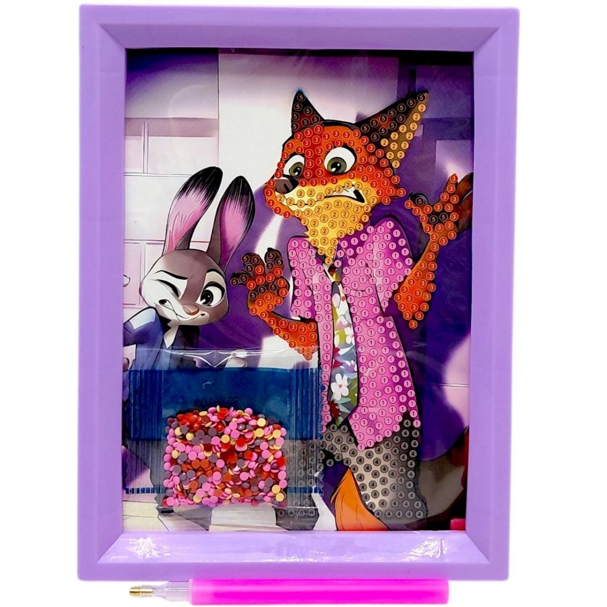 Алмазная мозаика "Зверополис  / Zootropolis" (СИРЕНЕВЫЙ ВИД 2)  фото 1