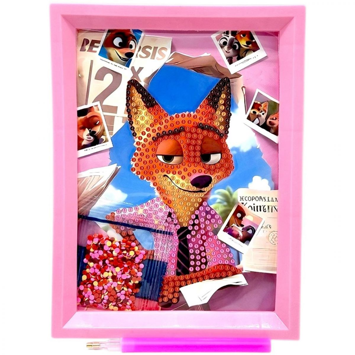 Алмазная мозаика "Зверополис  / Zootropolis" (РОЗОВЫЙ ВИД 2)  фото 1