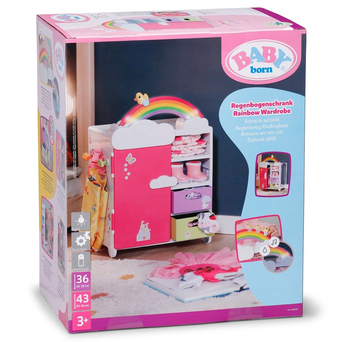 Игровой набор Baby Born – Гардероб с радугой и уточкой (свет, звук)  фото 1
