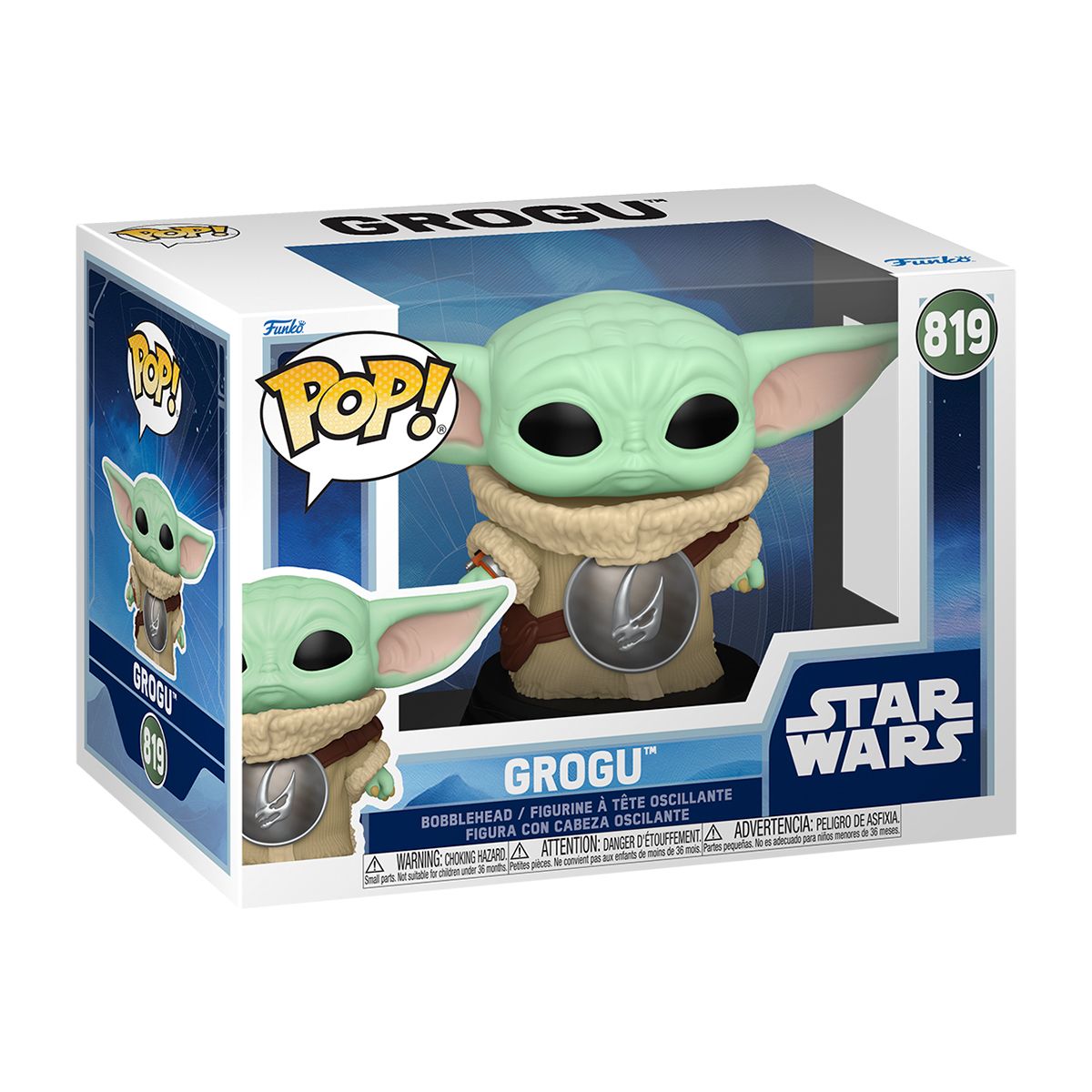 Игровая фигурка Funko POP! серии Мандалорец - Грогу с броней Грязерога  фото 1