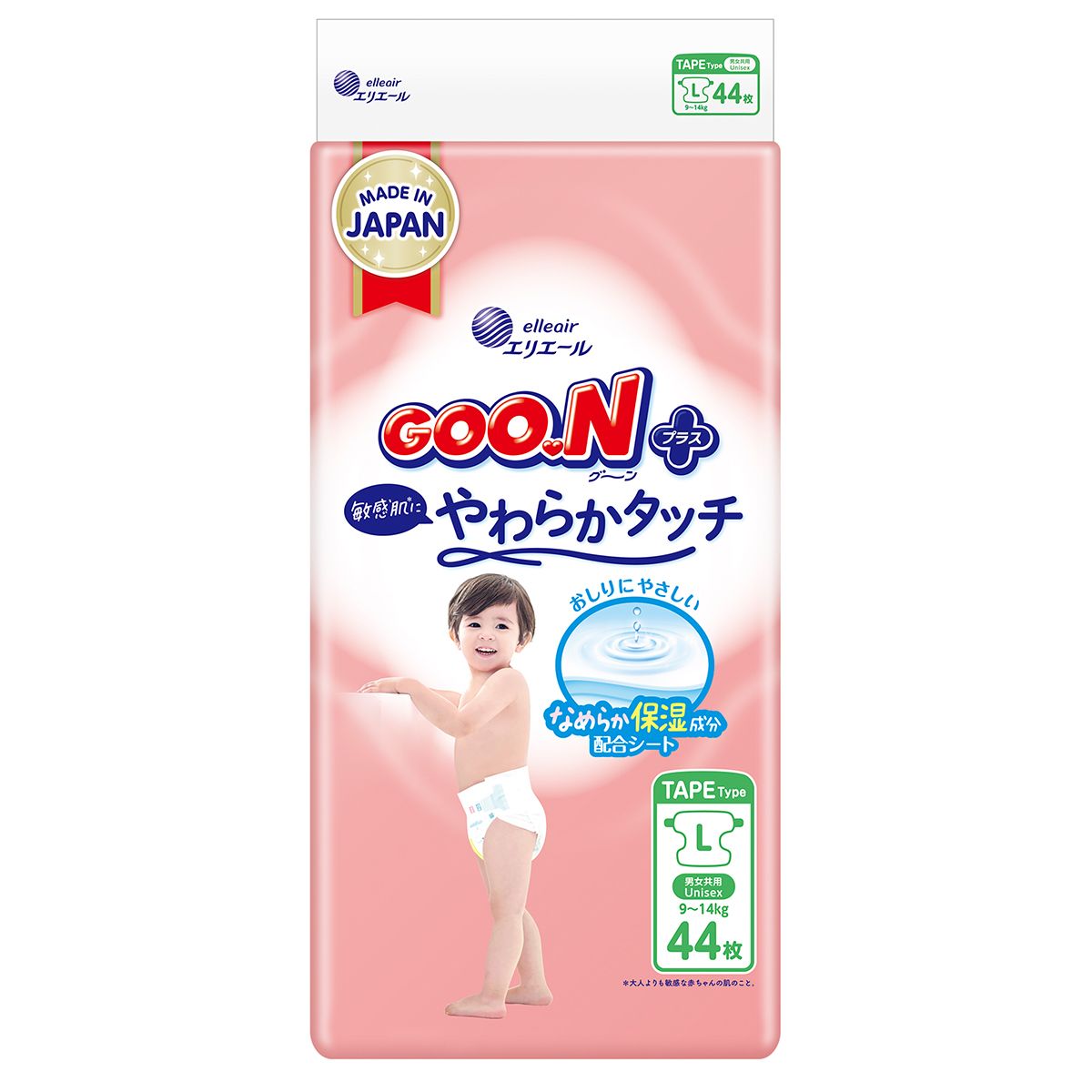 Подгузники Goo. N Plus для детей (размер 4(L), 9-14 кг, 44 шт)  фото 1