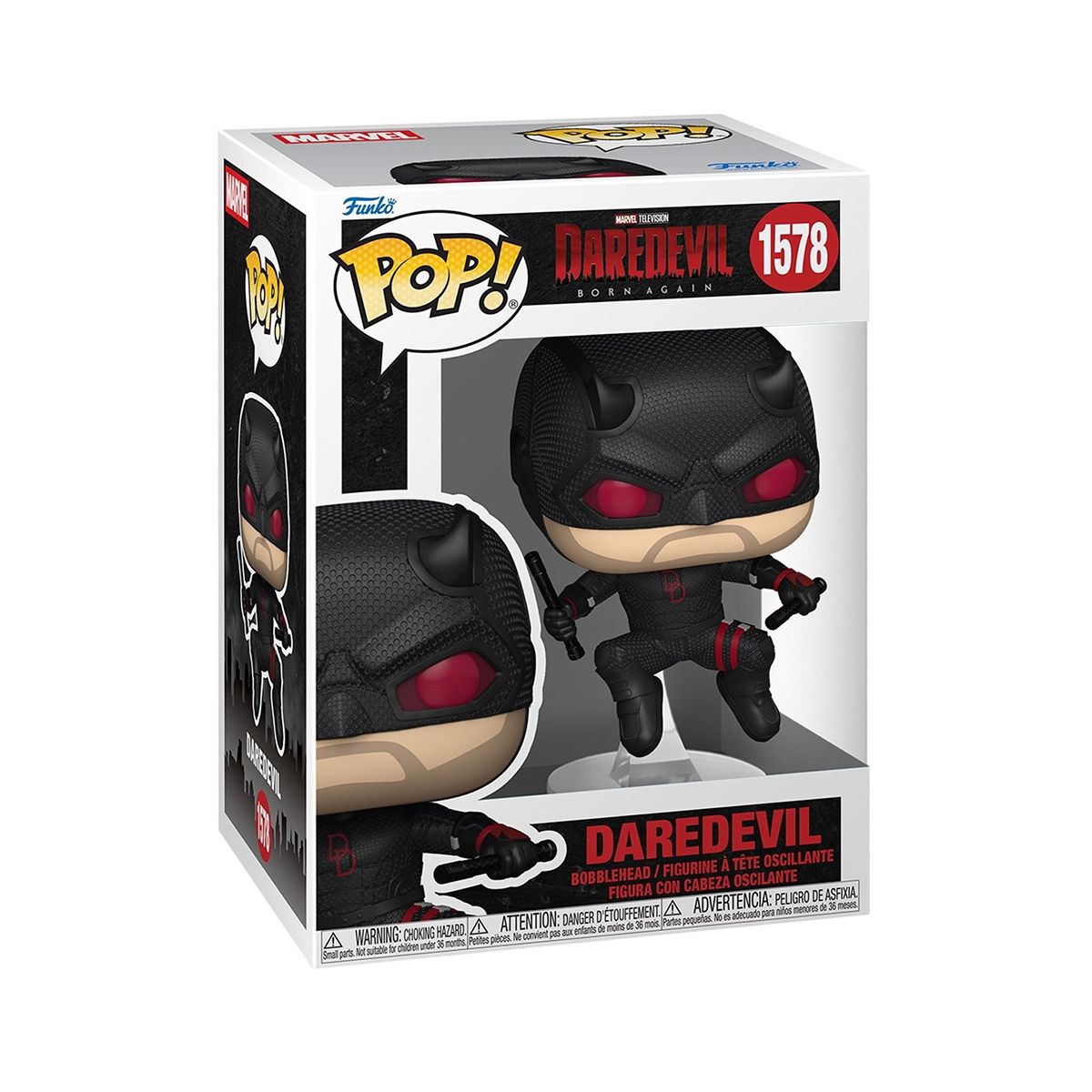 Игровая фигурка Funko POP! серии Сорвиголова: Рожденный заново - Сорвиголова (черный костюм)  фото 1