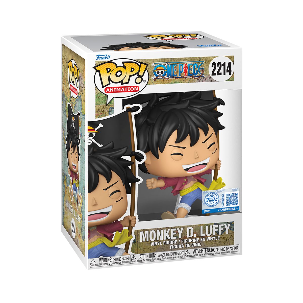 Игровая фигурка Funko POP! серии Большой куш - Луффи с флагом  фото 1