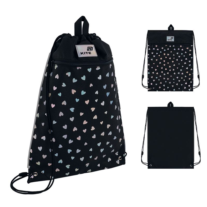 Сумка для обуви Kite 601M Black&Silver  фото 1