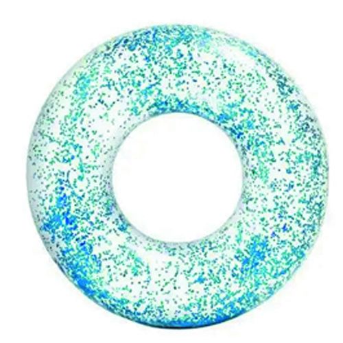 Надувне коло 100 см, з блискітками (СИНІЙ)  фото 1