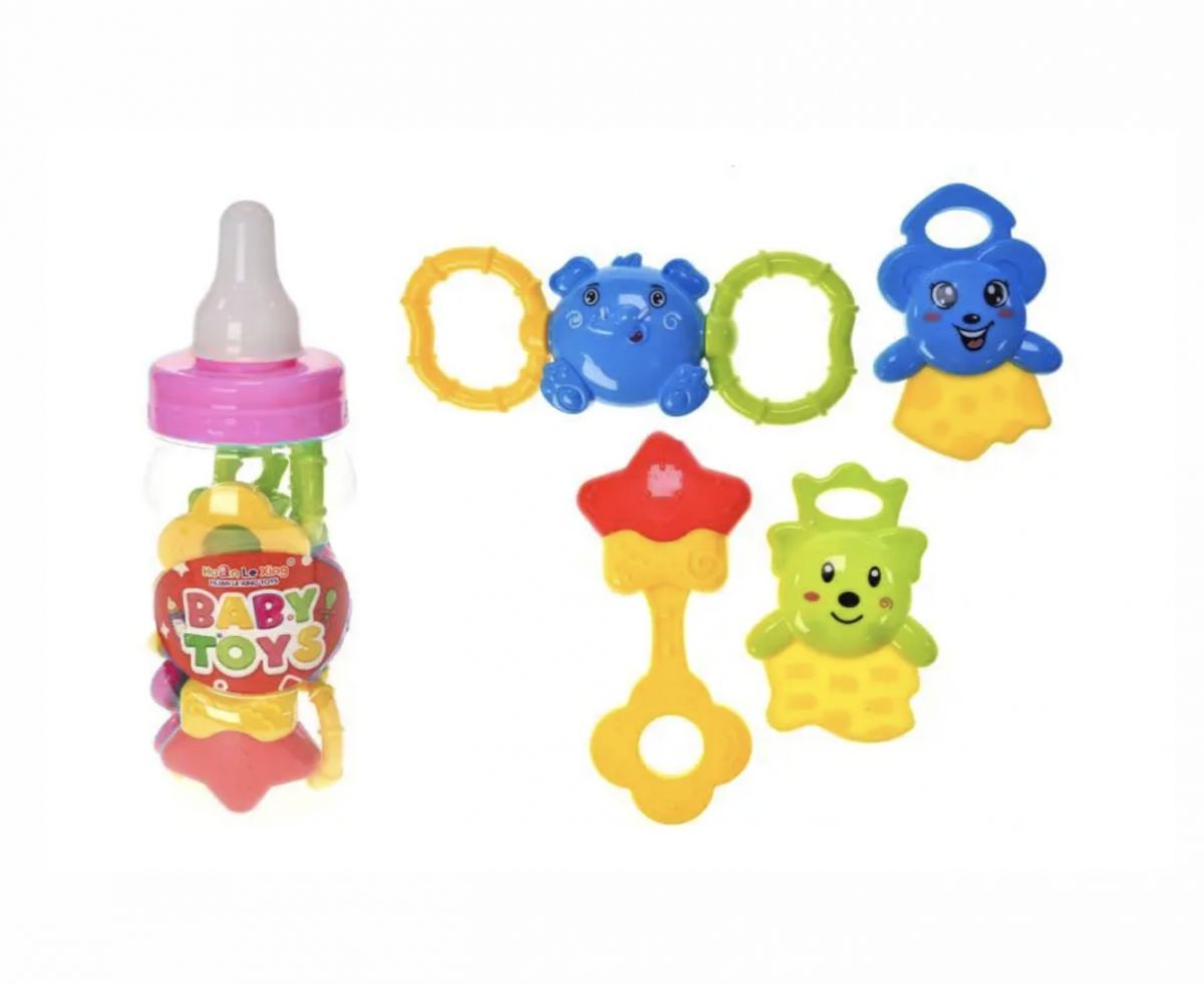 Набор погремушки в колбе 26,5x10x10 см YG Toys (розовый)  фото 1