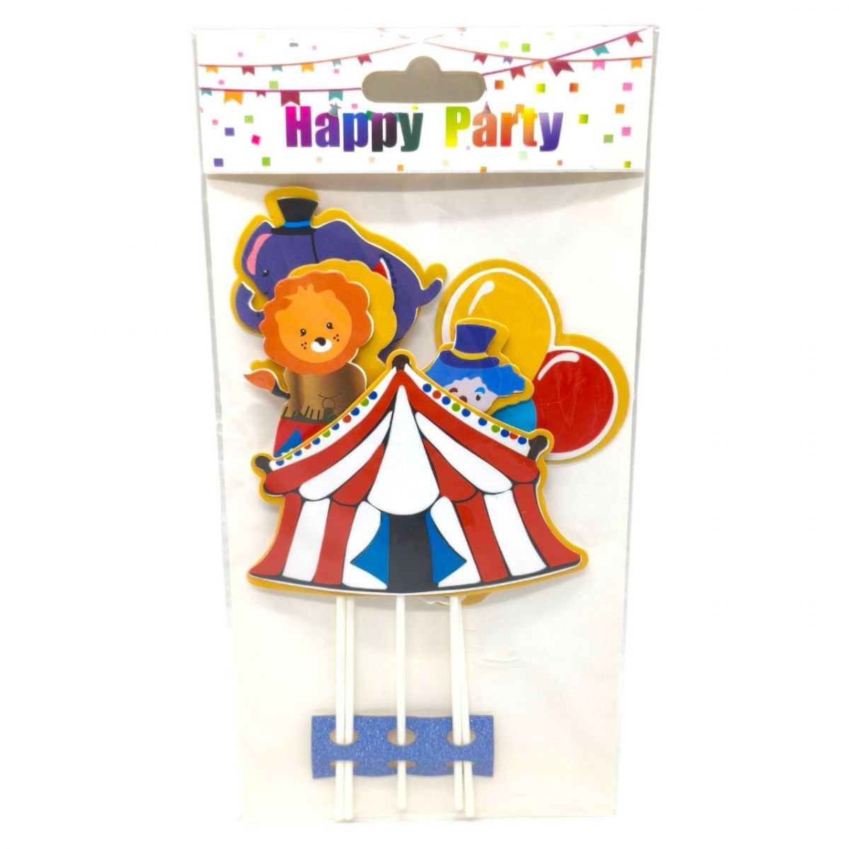 Топпер на торт дитячий  "Happy Birthday" - ЦИРК  фото 1