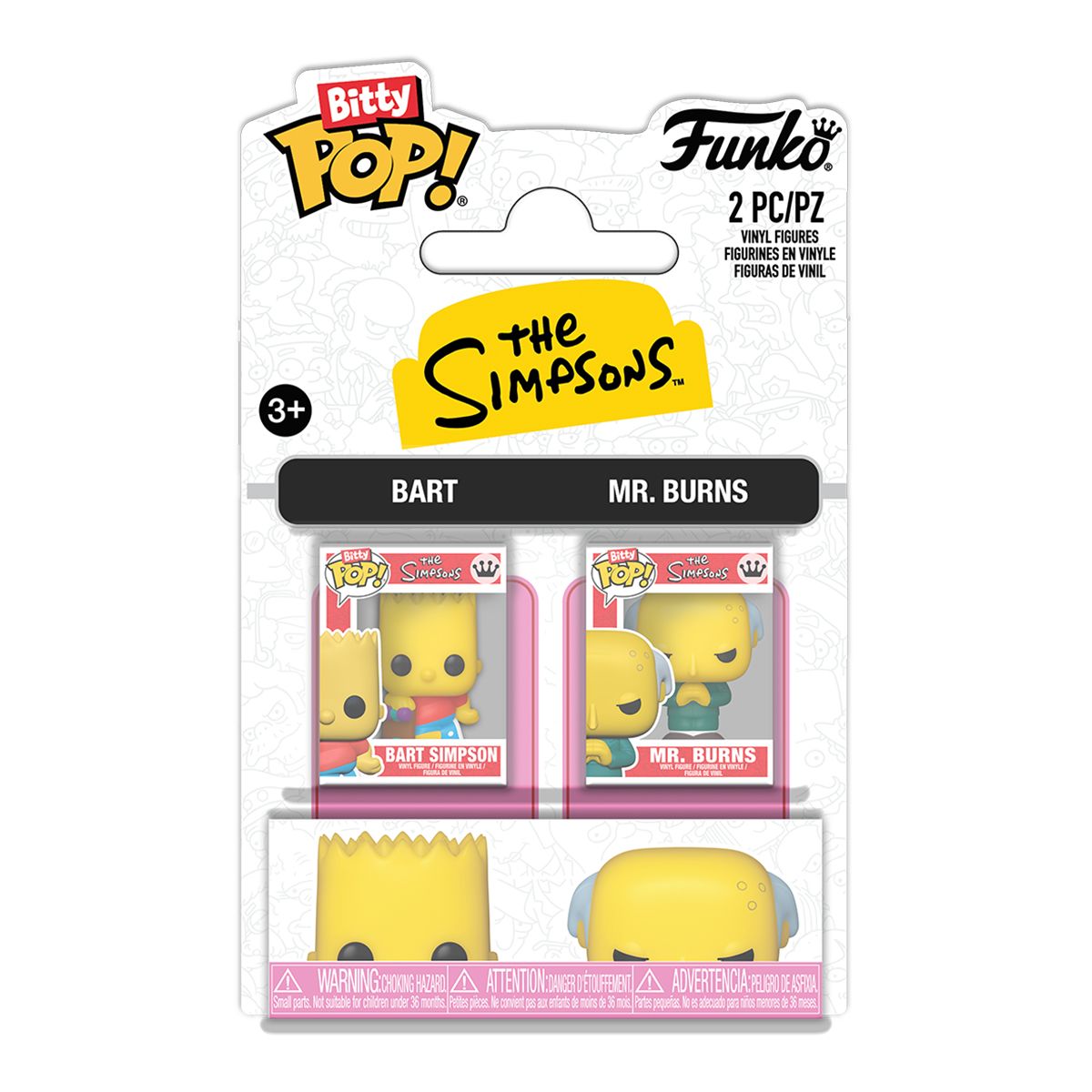 Набор игровых фигурок Bitty POP! серии Симпсоны – Барт и Мистер Бёрнс  фото 1