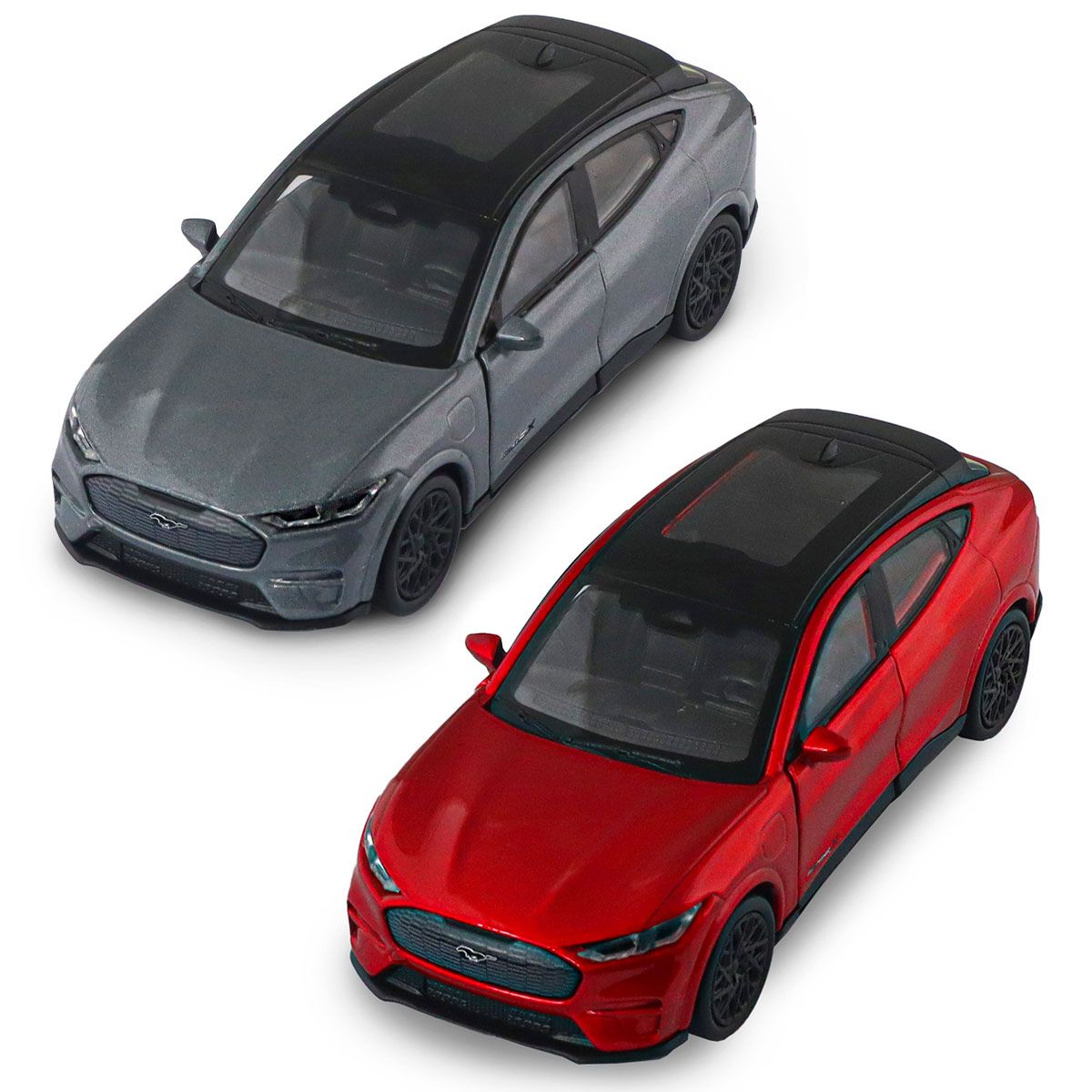 Автомодель - Ford Mustang Mach-E GT 2023 (красный, серебристо-серый)  фото 1
