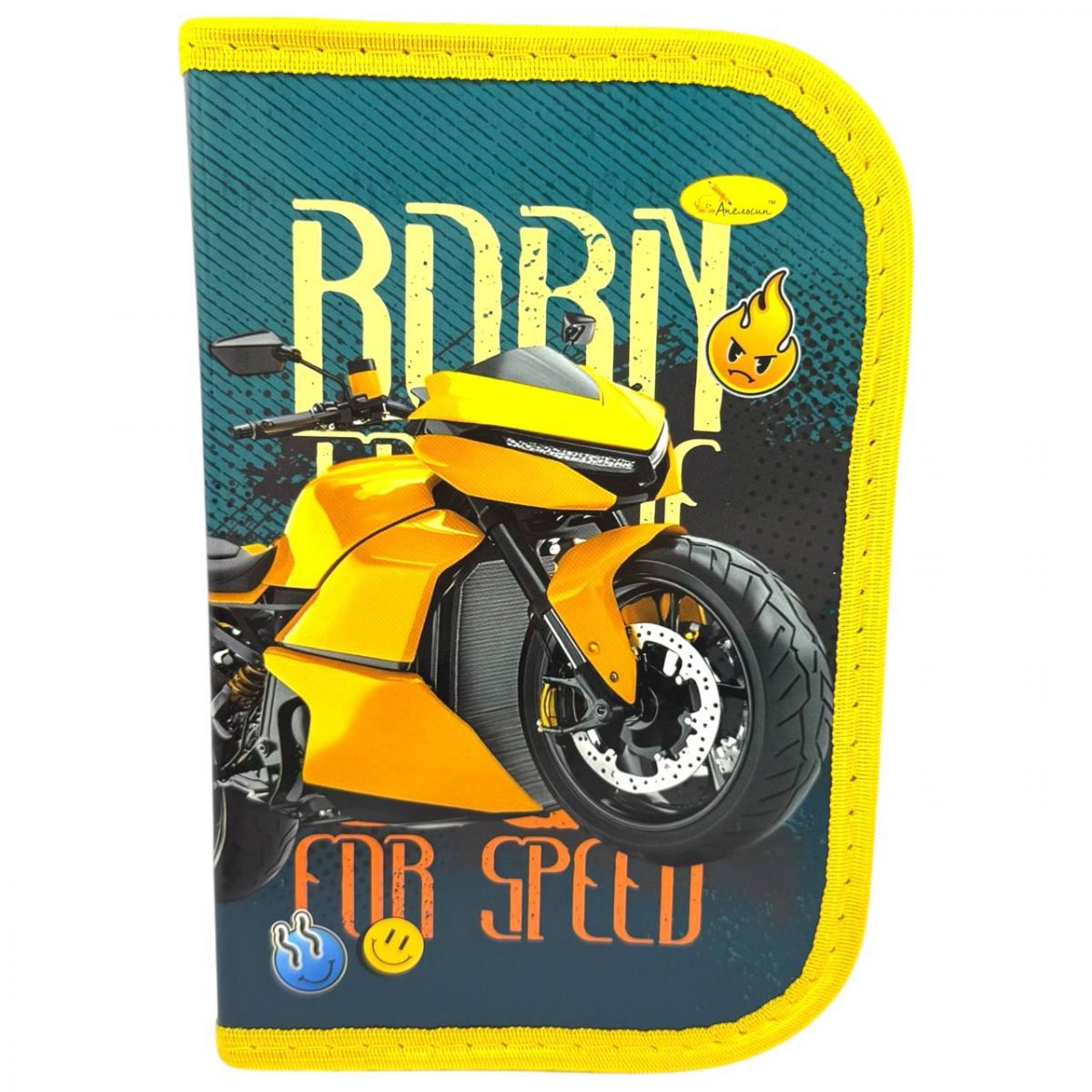 Пенал ламінований "Born to ride" на змійці 1 відділення 19*13 см  фото 1