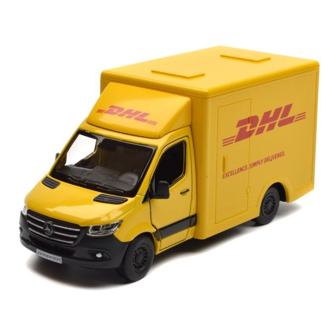 Модель легкова MERCEDES-BENZ Sprinter (DHL Edition 5ʼʼ KT5475W  метал. інерц. відкр. дв. кор)  фото 1