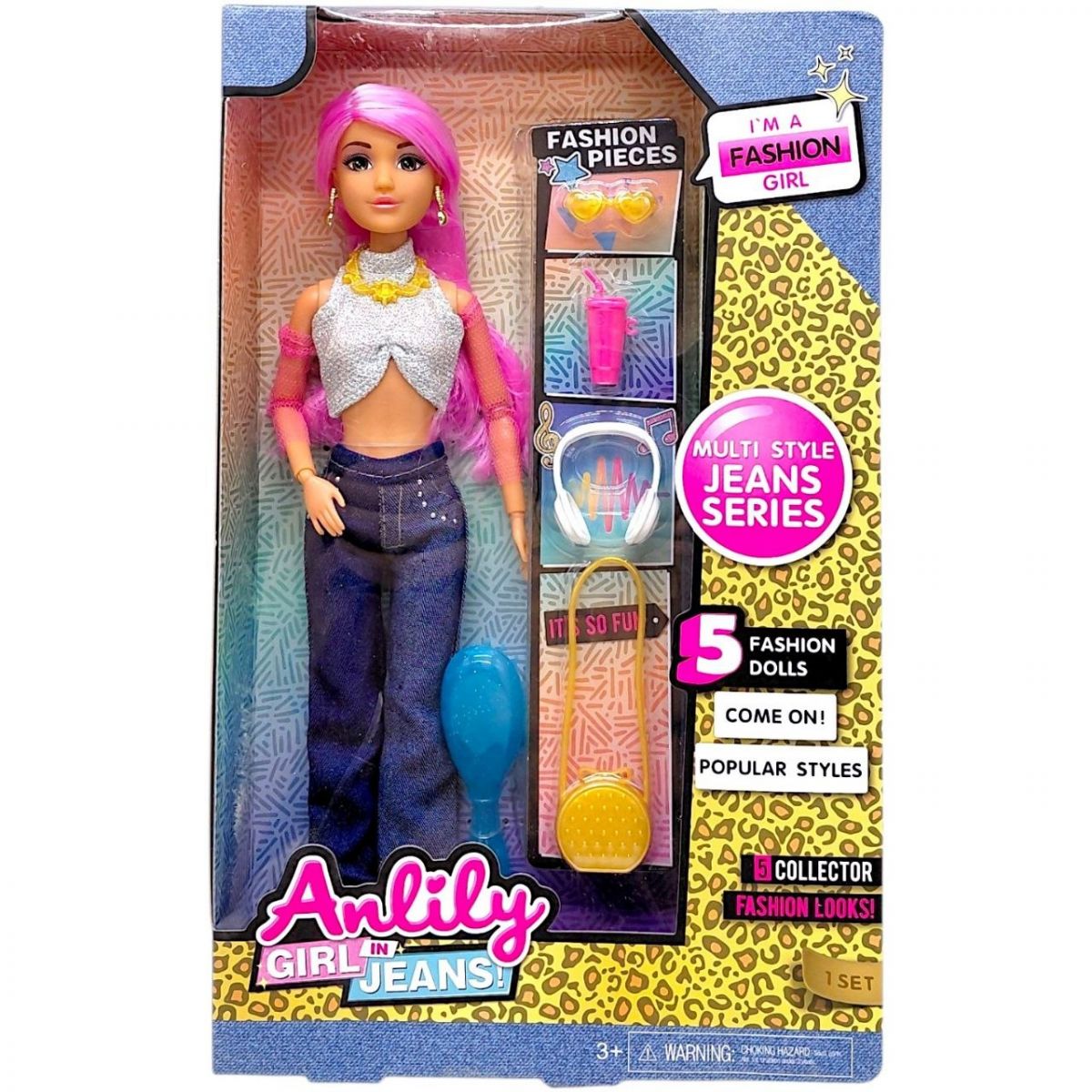 Лялька pink hair, серія jeans "Anilly"  фото 1