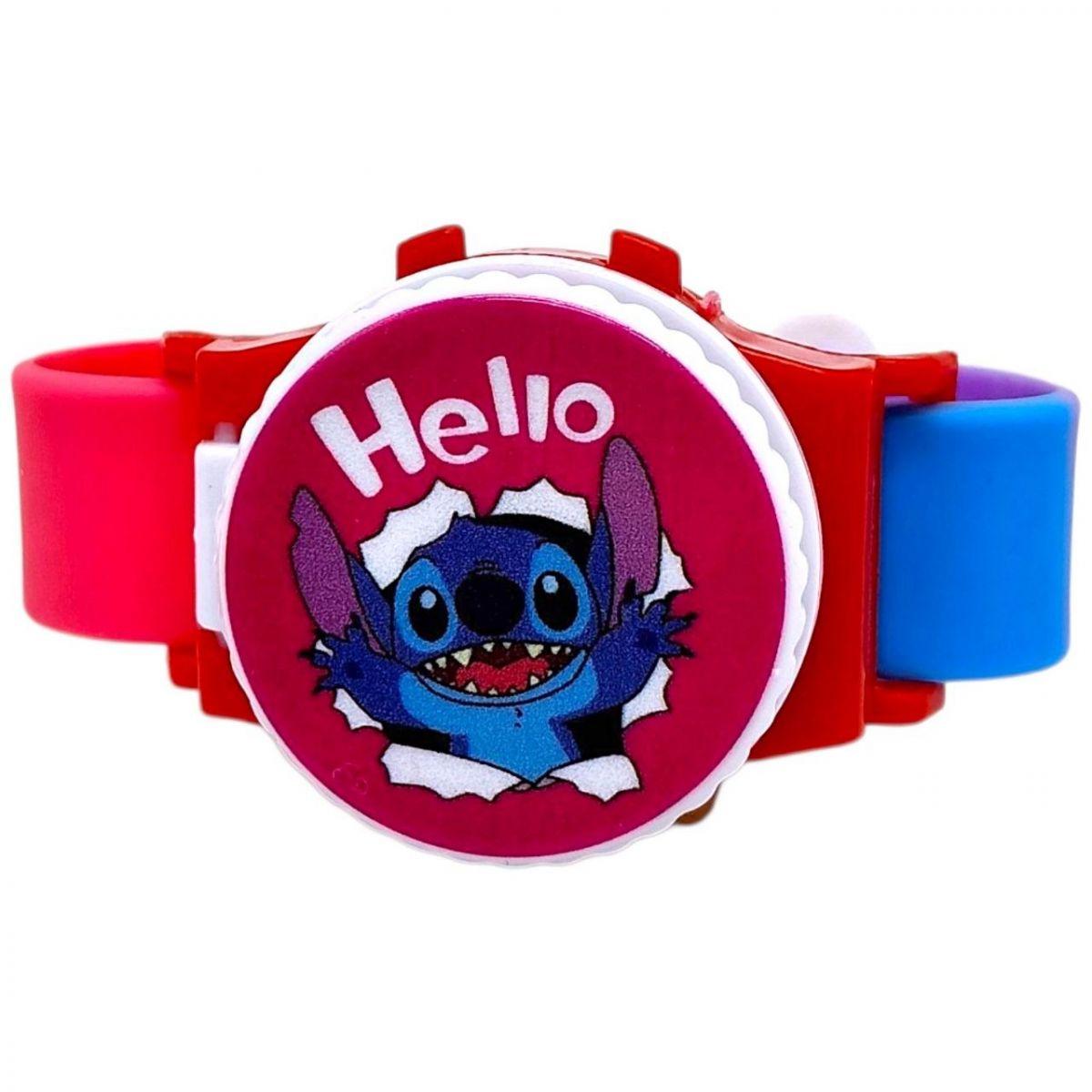 Дитячий годинник Стіч / Stitch (Малиновий)  фото 1