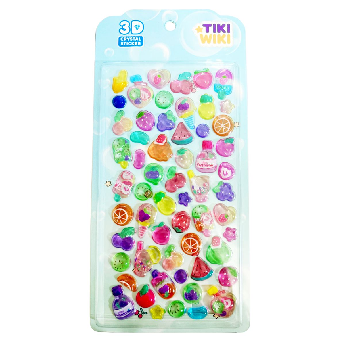 Набір 3D-наліпок Tiki Wiki серії Crystal – Тікі фрукти S2  фото 1