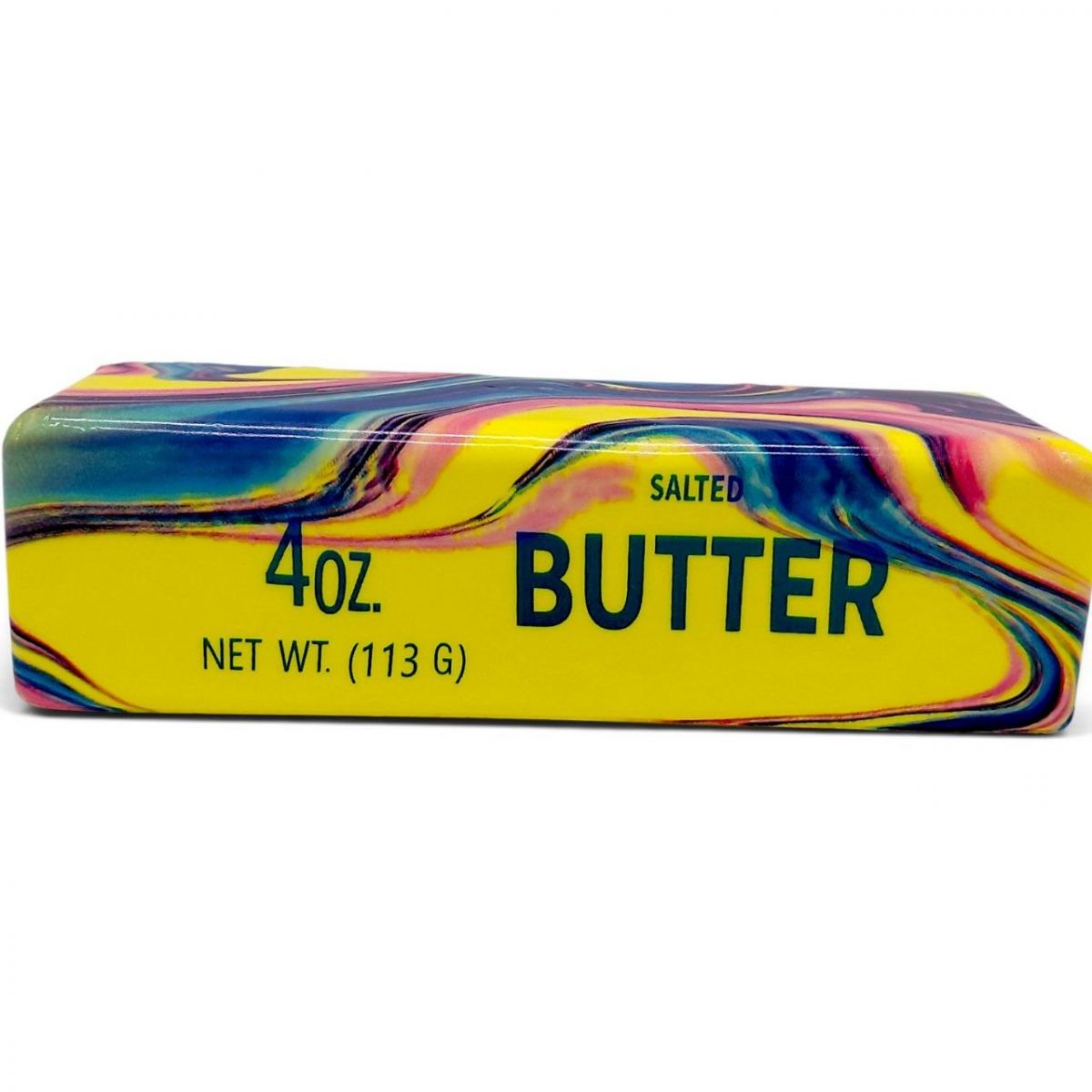 Сквіш-антистресс Масло (butter squishy) мармур 14 см БЛАКИТНИЙ МІКС  фото 1
