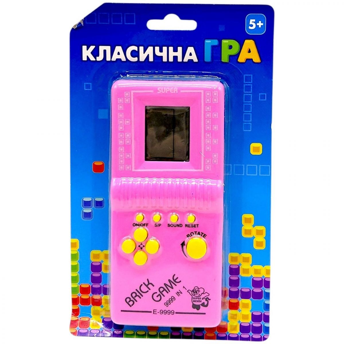 Електронна гра "Тетріс" 6,5*2*14,5 см (РОЖЕВИЙ)  фото 1