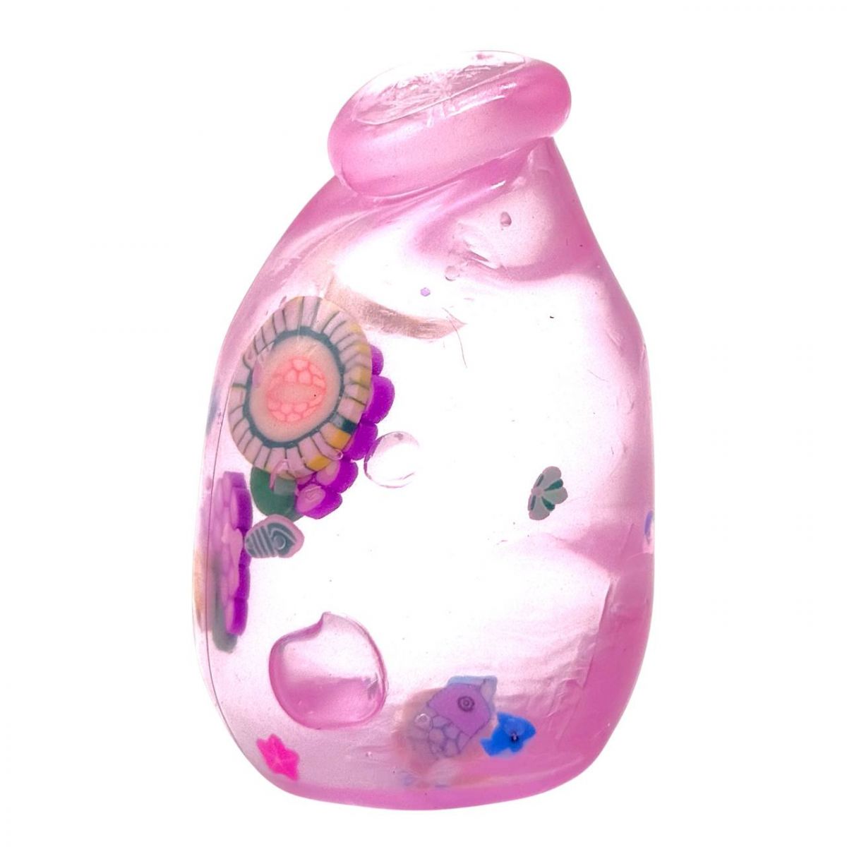 Сквіш антистресс "Пляшка з фруктами" 8cm (РОЖЕВИЙ)  фото 1