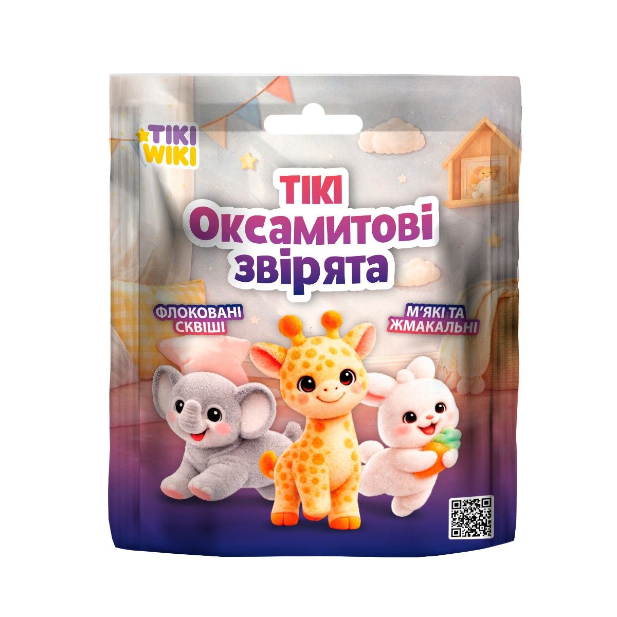 Игрушка-сквиш Tiki Wiki – Tики Бархатные зверушки  фото 1