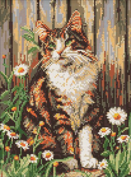 Алмазна мозаїка - Погляд милого кота ©art_selena_ua  фото 1