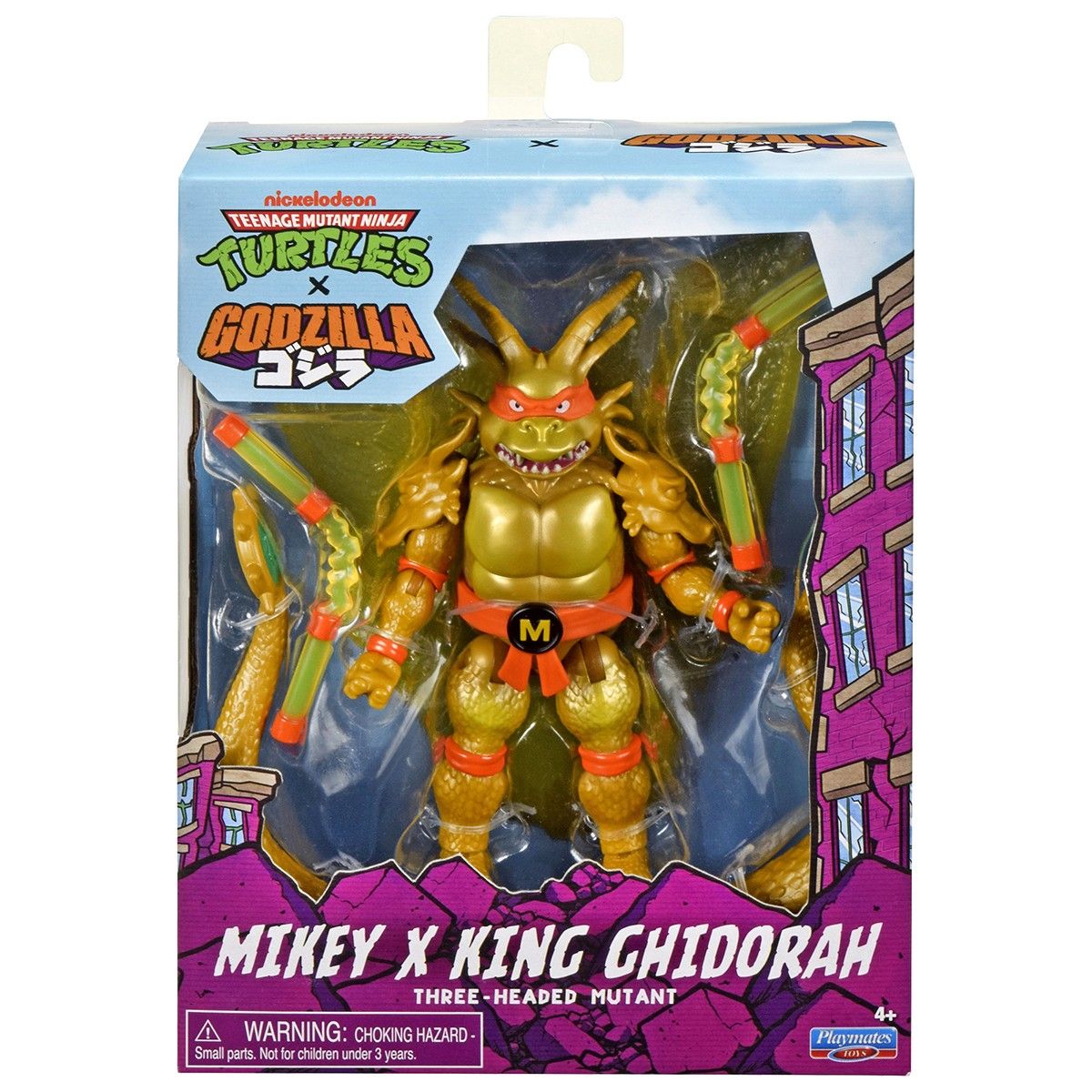 Фигурка TMNT x Godzilla – Майки в образе Короля Гидоры  фото 1