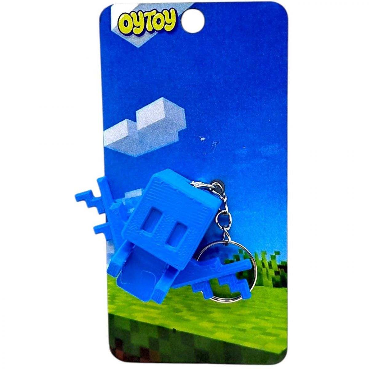 Брелок (3D друк) Minecraft Allay / Збирик Keychain, Блакитний  фото 1