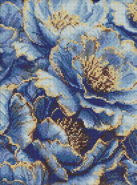 Алмазна мозаїка - Золотисті пелюстки півонії ©art_selena_ua  фото 1