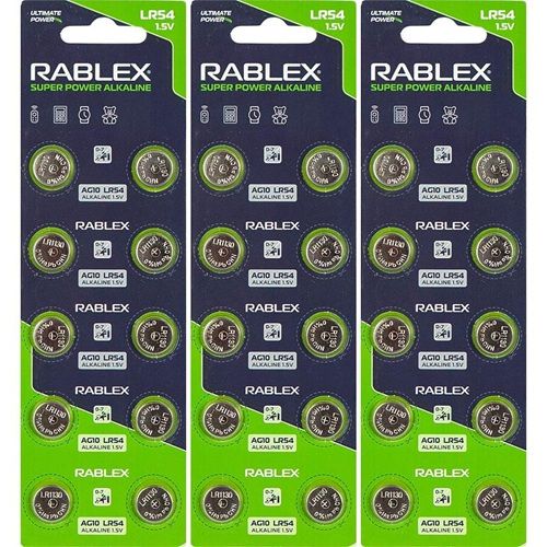 Батарейка RABLEX "таблетка" 1. 5V AG10 (LR54)  фото 1