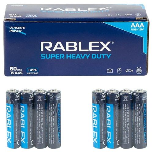 Батарейка RABLEX R03 ААА 1. 5V сольова  фото 1