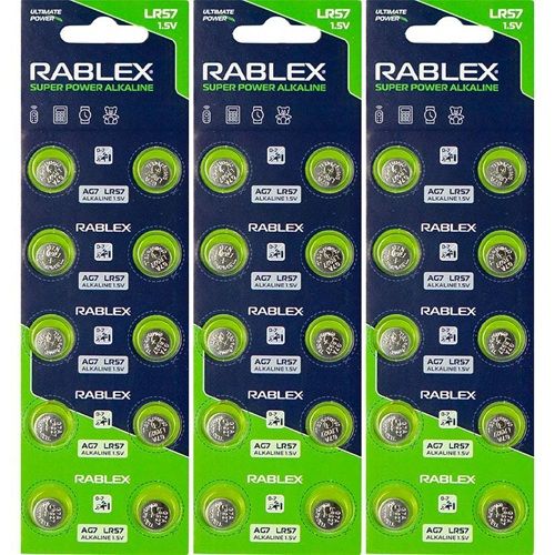 Батарейка RABLEX "таблетка" 1. 5V AG7 (LR57)  фото 1