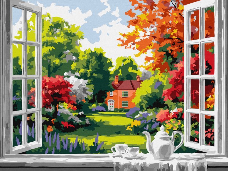 Картина за номерами - Ранковий чай біля вікна ©art_selena_ua  фото 1