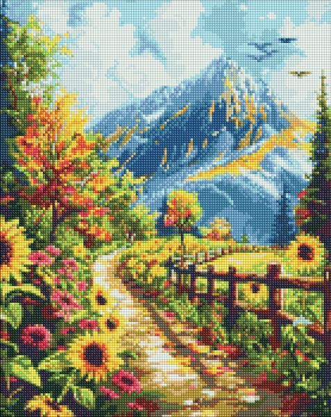 Алмазна мозаїка - Дім під горою ©art_selena_ua  фото 1