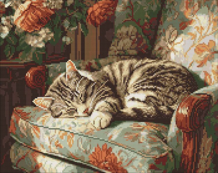 Алмазна мозаїка - Муркотливі сни ©art_selena_ua  фото 1