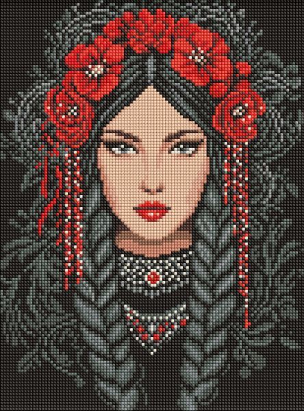 Алмазна мозаїка - Незламна українка ©art_selena_ua  фото 1