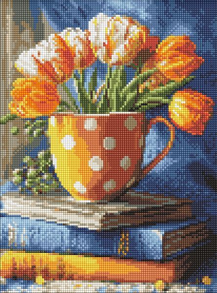 Алмазна мозаїка - Натюрморт з жовтим горнятком ©art_selena_ua  фото 1