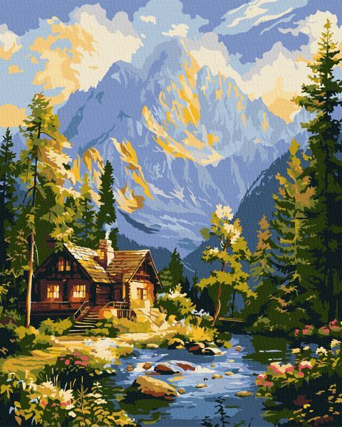Картина за номерами - Затишок серед вершин ©art_selena_ua  фото 1