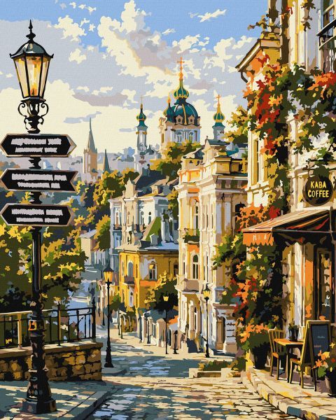 Картина за номерами - Затишні вулички Києва ©art_selena_ua  фото 1