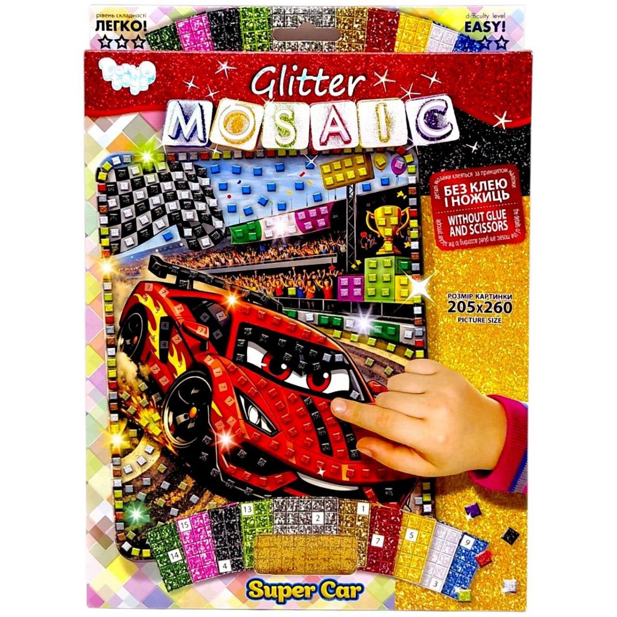 Креативна творчість "GLITTER MOSAIC: SUPER CAR"  фото 1
