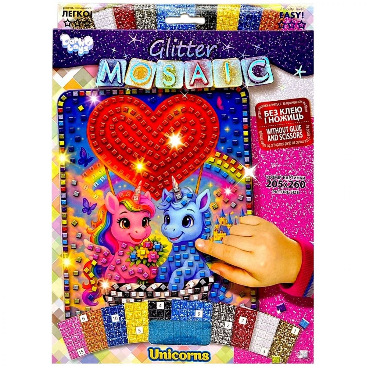 Креативна творчість "GLITTER MOSAIC: UNICORNS"  фото 1