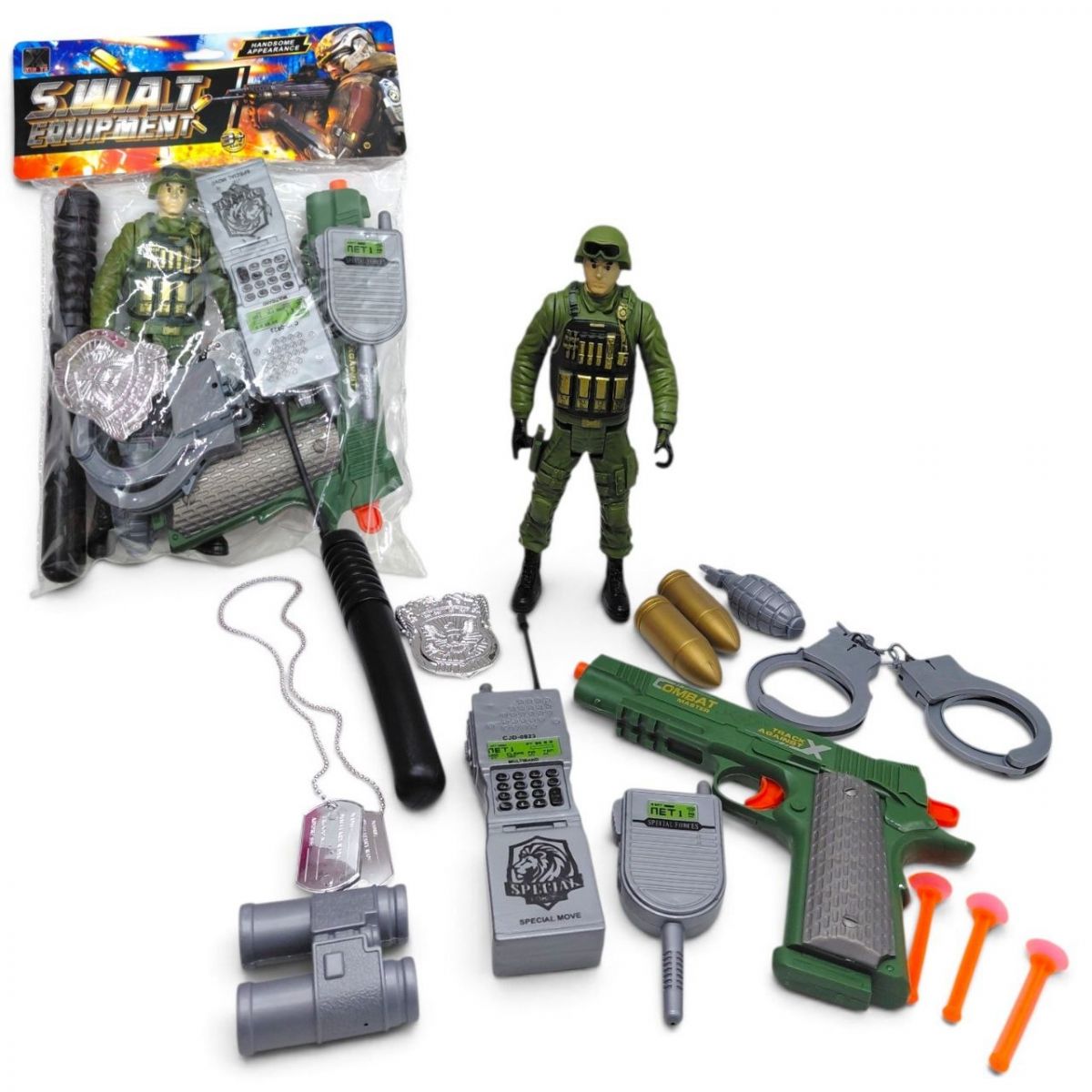Військовий набір SWAT Equipment з фігуркою військового та пістолетом  фото 1