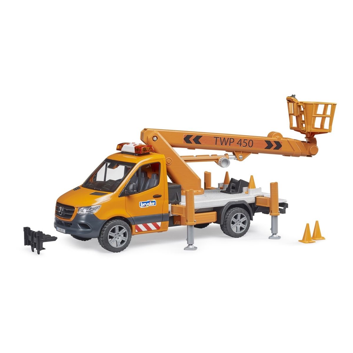 Машинка игрушечная MB Sprinter сервисной службы с телескопической корзиной  фото 1