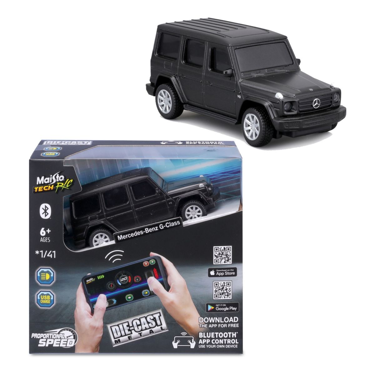 Машинка іграшкова на дистанційному керуванні Mercedes-Benz G-Class, масштаб 1:41  фото 1