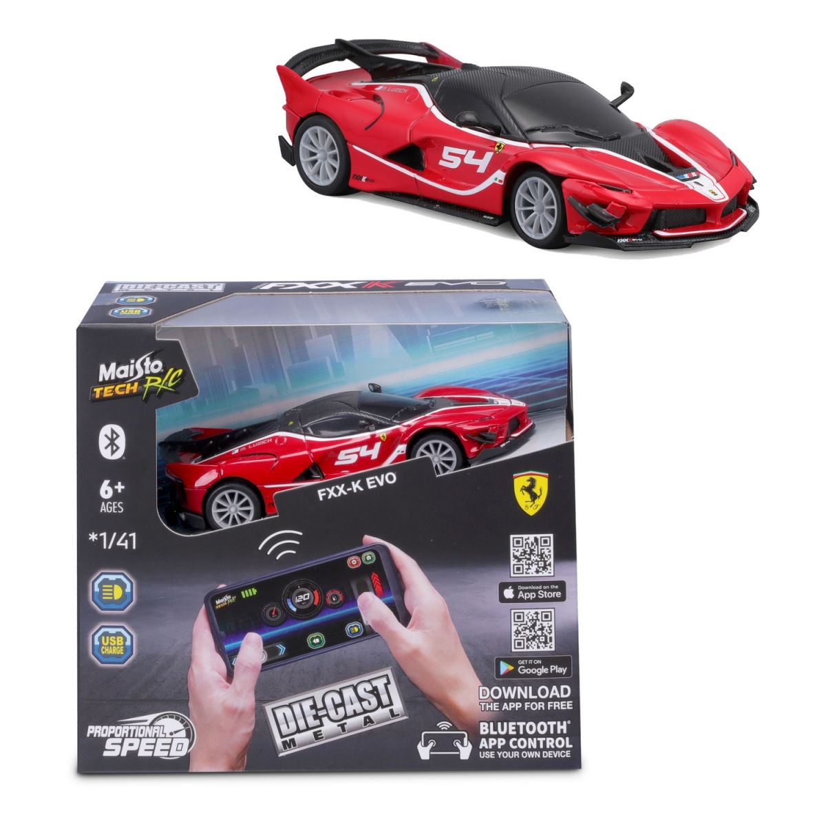 Машинка іграшкова на дистанційному керуванні Ferrari FXX-K EVO, масштаб 1:41  фото 1