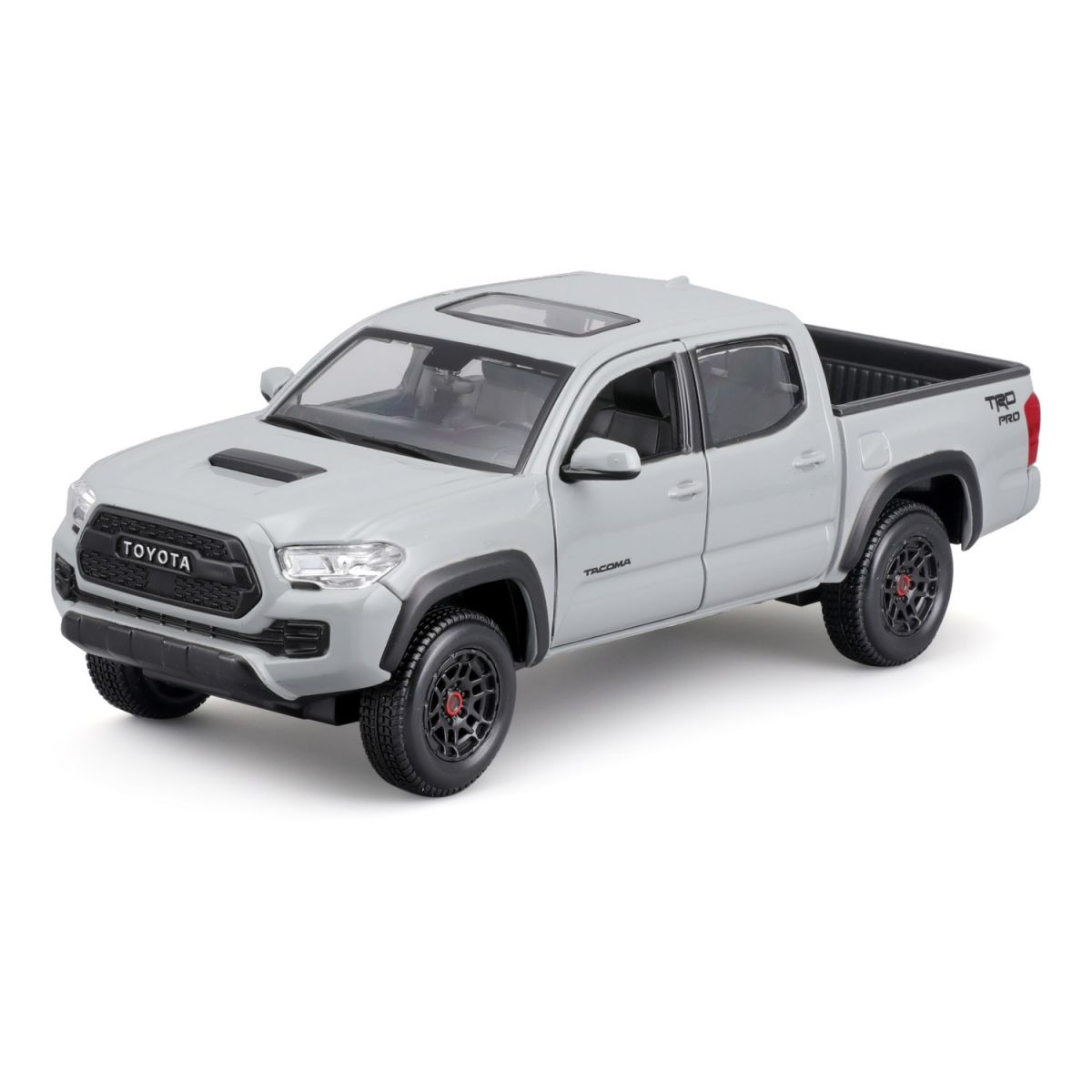 Автомодель в масштабе 1:24 - 2023 Toyota Tacoma TRD TRO серая  фото 1