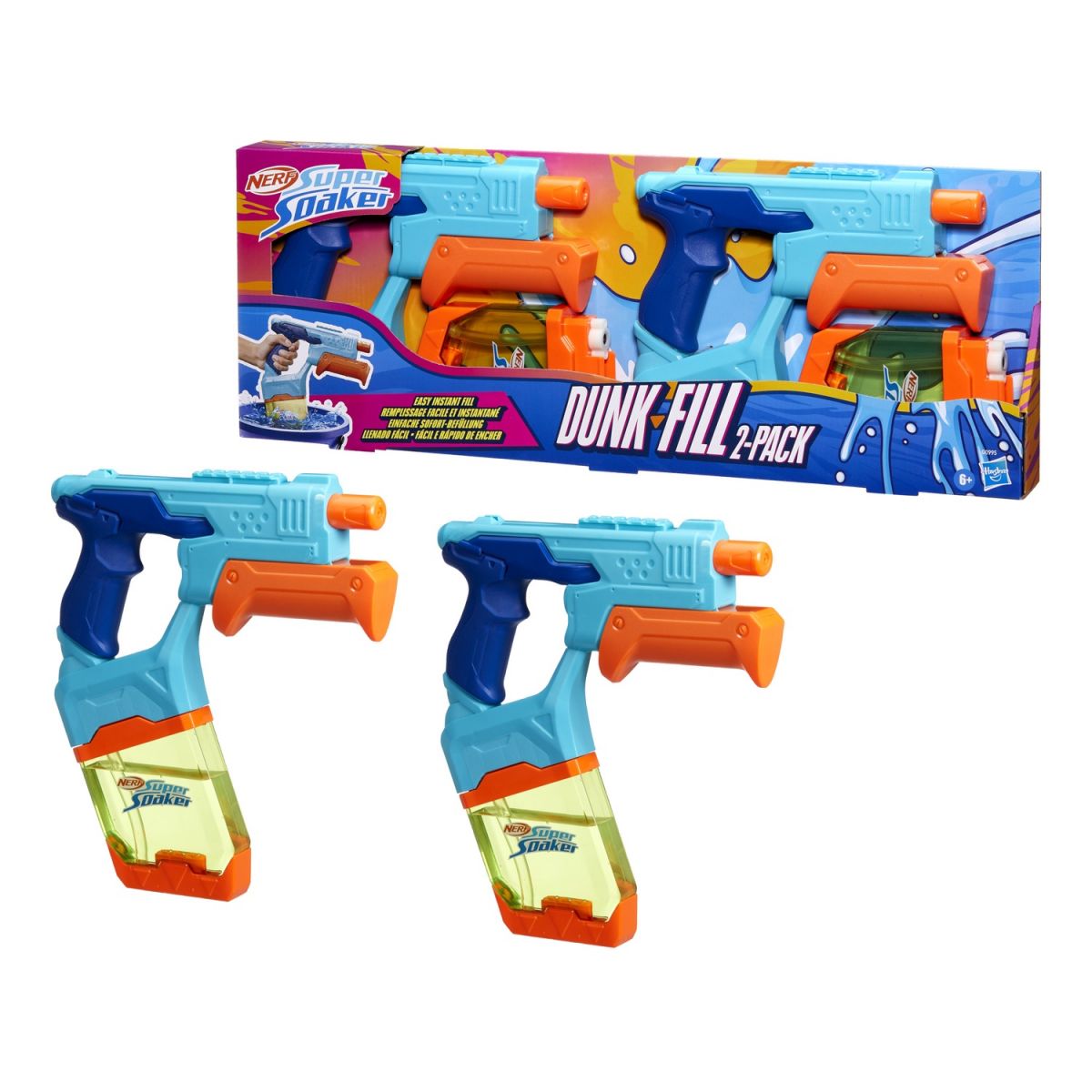 NERF Набор бластеров игрушечных водных Данк Фил серии Нерф Супер Сокер, 2 шт  фото 1