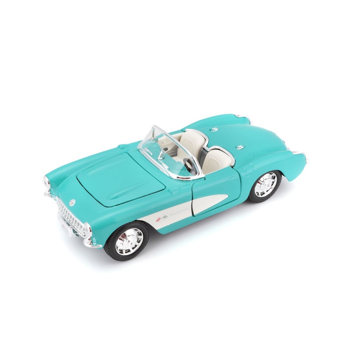 Автомодель в масштабе 1:24 - 1957 Chevrolet Corvette голубой  фото 1