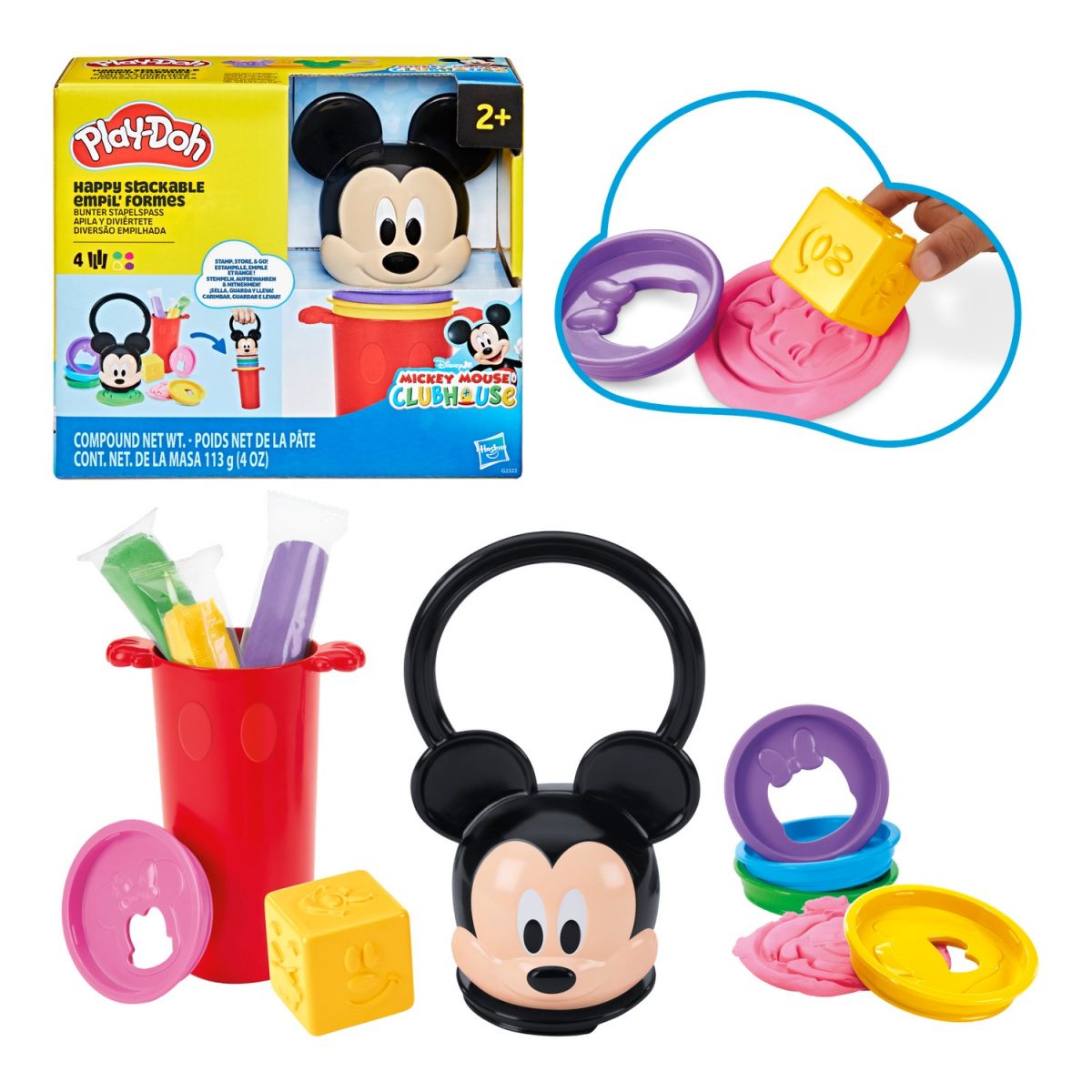 Play-Doh Набор для творчества с массой для лепки Disney Junior.  Веселые штампы  фото 1